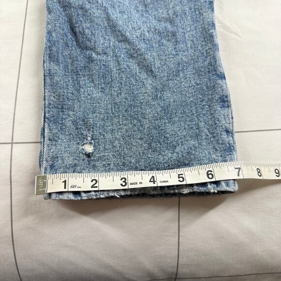 Abercrombie & Fitch Jeans Womens 28 Blue Ankle Straight Knee Patch Ultra High - Picture 11 of 11